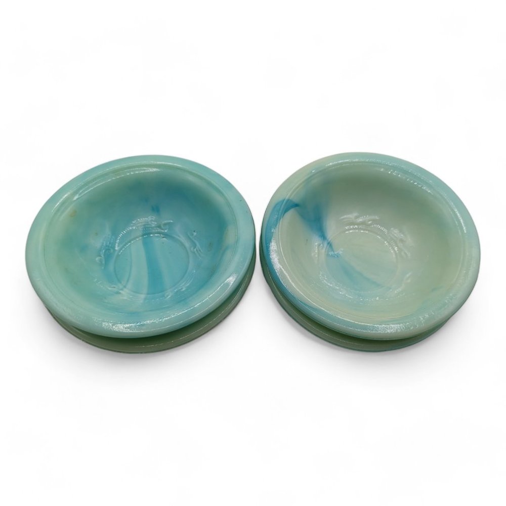 Vintage Avon Jadeite Green Slag Glass Bowls Set of 4 1970's - Picture 11 of 11
